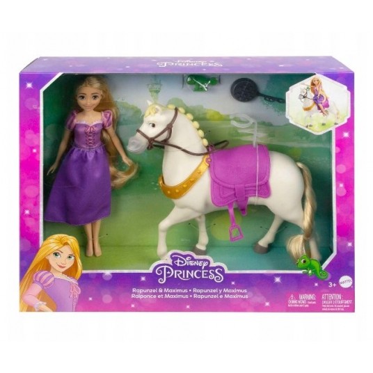DISNEY PRINCESS LALKA ROSZPUNKA + KOŃ MAXIMUS /2 -zdjęcie numer 1