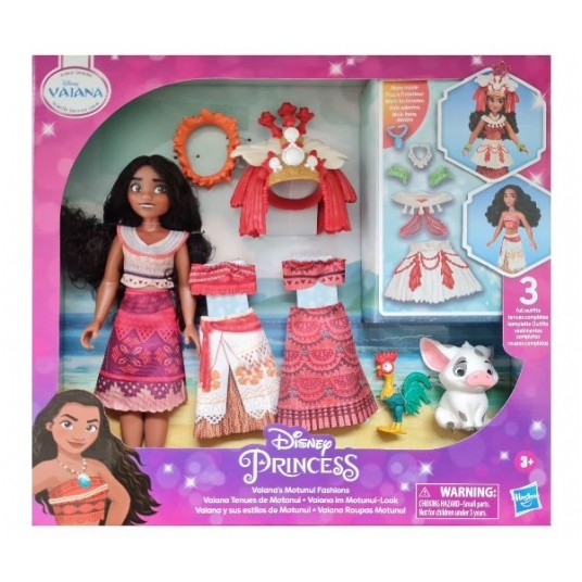 DISNEY PRINCESS VAIANA LALKA + UBRANKA 2x FIGURKA -zdjęcie numer 1