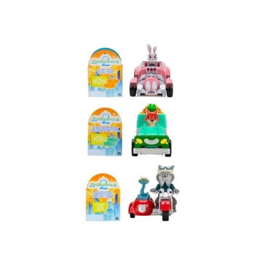 DISNEY ZWIERZOGRÓD 2 AUTKO + FIGURKA ASST. /4 -zdjęcie numer 1