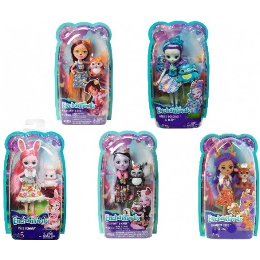 ENCHANTIMALS LALKA PODSTAWOWA + ZWIERZAK DVH87 /8 -zdjęcie numer 1