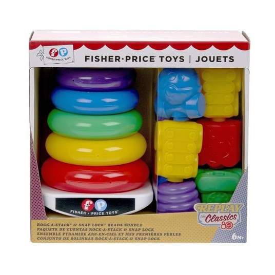 FISHER PRICE CLASSIC 80 PIRAMIDKA + KLOCKI /2 -zdjęcie numer 1