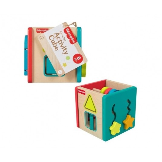 FISHER PRICE DREWNIANA KOSTKA EDUKACYJNA/2 -zdjęcie numer 1
