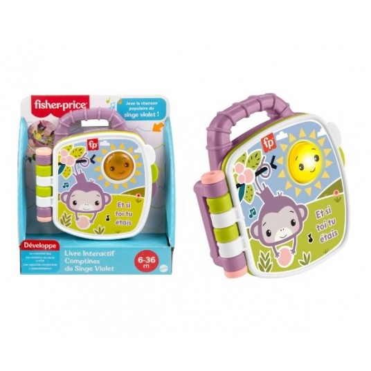 FISHER PRICE INTERAKTYWNA KSIĄŻECZKA MAŁPKA VER FR -zdjęcie numer 1