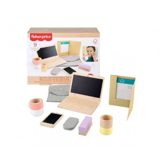 FISHER PRICE ZESTAW DREWNIANE BIURO DOMOWE -zdjęcie numer 1