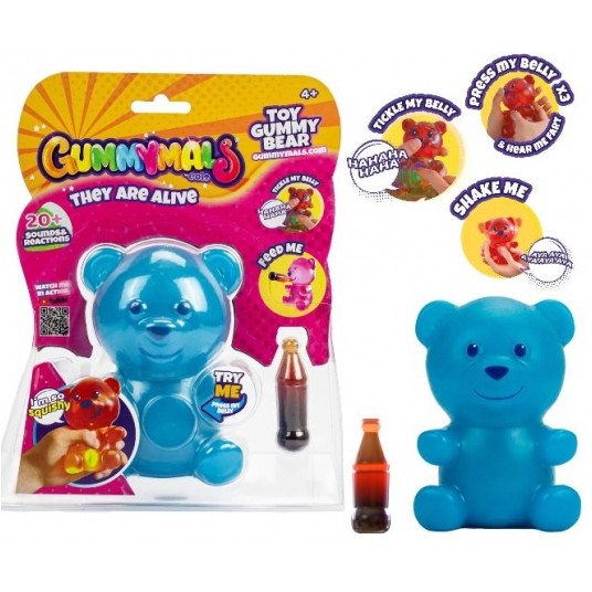 GUMMYMALS SQUISHY INTERAKTYWNY MIŚ NIEBIESKI /12 -zdjęcie numer 1