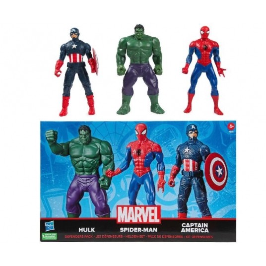 HASBRO MARVEL 3PACK HULK SPIDERMAN KAP. AMERYKA /4 -zdjęcie numer 1