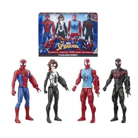 HASBRO MARVEL TITAN HERO SPIDERMAN 4x FIGURKA /6 -zdjęcie numer 1