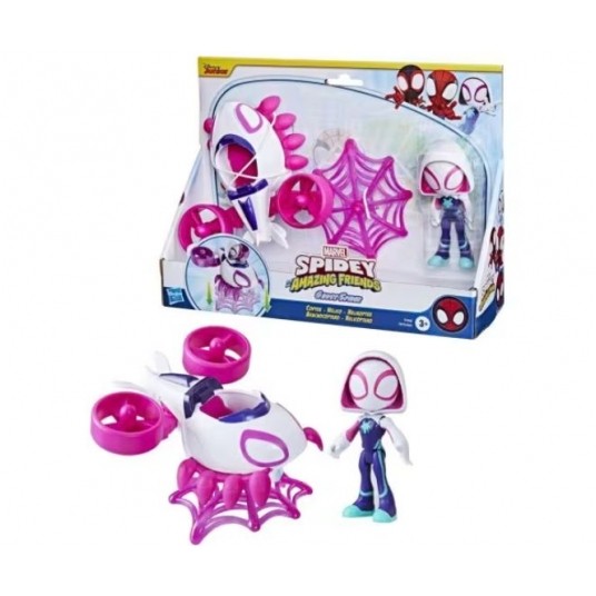 HASBRO SPIDEY AMAZING FRIENDS GHOST SPIDER+POJAZ/3 -zdjęcie numer 1