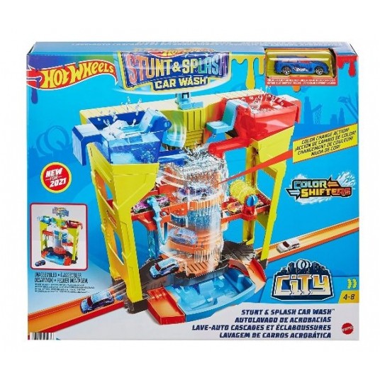 HOT WHEELS CITY KASKADERSKA MYJNIA SAMOCHODOWA /3 -zdjęcie numer 1