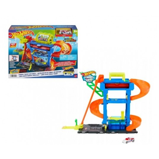 HOT WHEELS CITY MYJNIA SAMOCHODOWA ZAKRĘTY/2 -zdjęcie numer 1