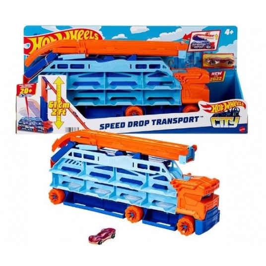 HOT WHEELS CITY TRANSPORTER 2w1 EPICKI ZJAZD /2 -zdjęcie numer 1
