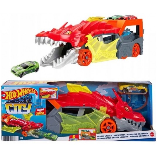 HOT WHEELS CITY TRANSPORTER Z WYRZUTNIĄ DRAGON/4 -zdjęcie numer 1