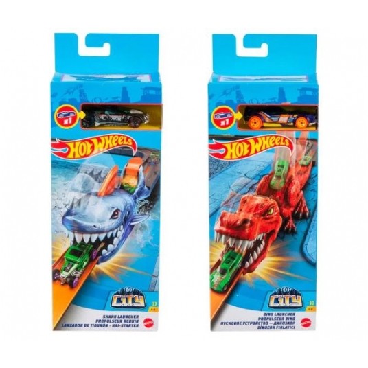 HOT WHEELS CITY WYRZUTNIA REKIN / DINO + AUTO /8 -zdjęcie numer 1