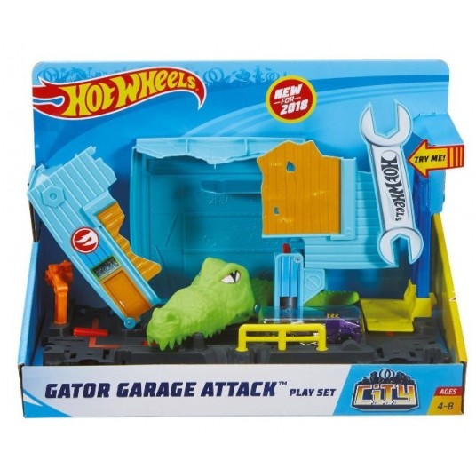 HOT WHEELS CITY ZESTAW ALIGATOR W WARSZTACIE /1 -zdjęcie numer 1