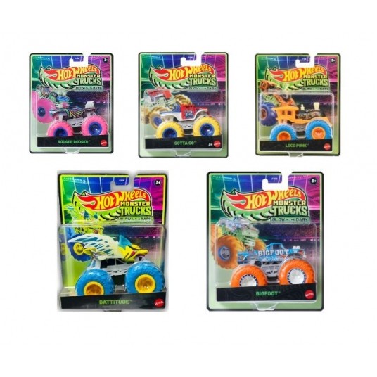 HOT WHEELS MONSTER TRUCK ŚWIECI W CIEMNOŚCI /6 -zdjęcie numer 1