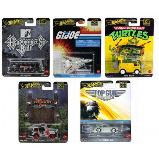 HOT WHEELS POP CULTURE 5 MODELI SAMOCHODÓW /10 -zdjęcie numer 1