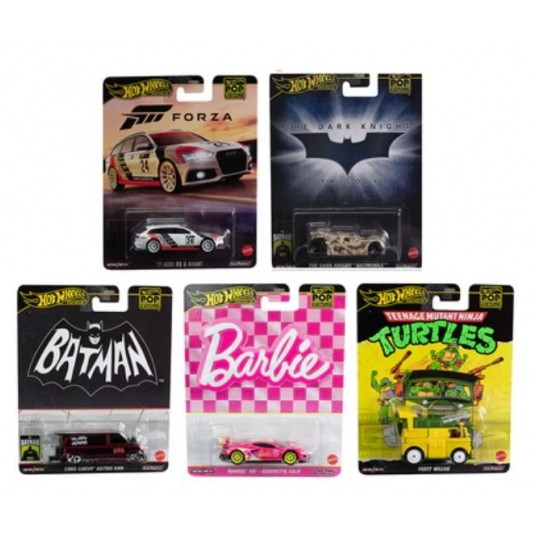 HOT WHEELS POP CULTURE 5 MODELI SAMOCHODÓW /10 -zdjęcie numer 1
