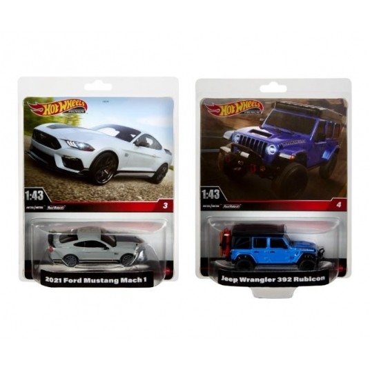 HOT WHEELS PREMIUM FORD MUSTANG/JEEP RUBICON ASS/6 -zdjęcie numer 2