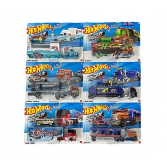 HOT WHEELS SUPER RIGS CIĘŻARÓWKA +AUTKO/6 -zdjęcie numer 1