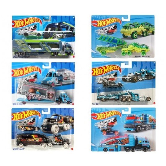 HOT WHEELS SUPER RIGS CIĘŻARÓWKA + AUTKO /6 -zdjęcie numer 1