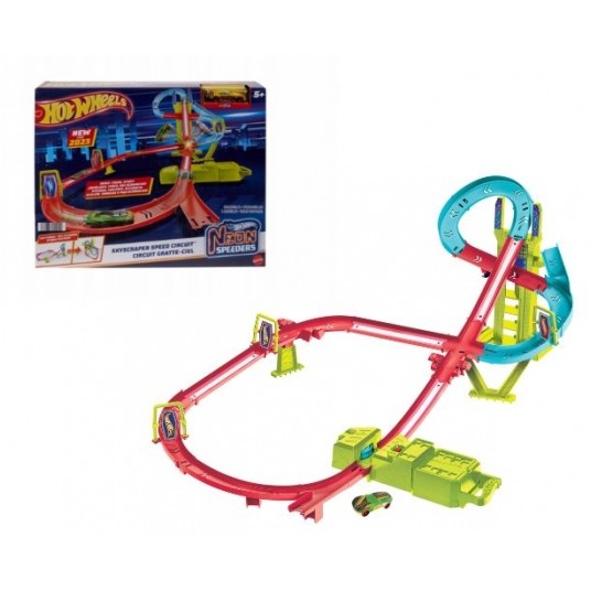 HOT WHEELS ZESTAW TOR NEON SPEEDERS /2 -zdjęcie numer 1