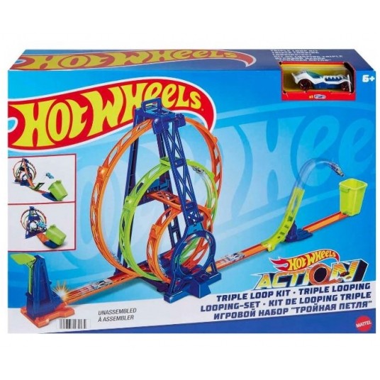 HOT WHEELS ZETAW POTRÓJNA PĘTLA WYRZUTNIA /1 -zdjęcie numer 1