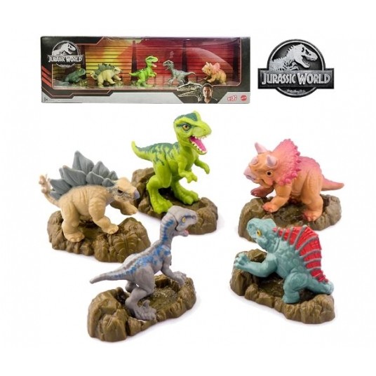 JURASSIC WORLD MINI ZESTAW FIGUREK DINOZAUR 5-PACK -zdjęcie numer 1
