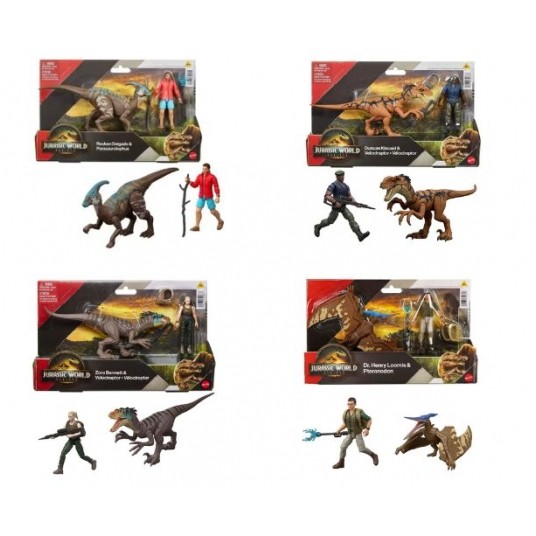 JURASSIC WORLD ZESTAW FIGURKA + DINOZAUR ASST. -zdjęcie numer 1