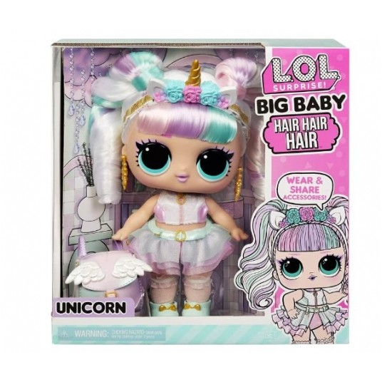 L.O.L. LOL SURPRISE BIG BABY HAIR UNICORN DOLL -zdjęcie numer 1