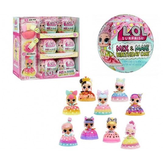 L.O.L. LOL SURPRISE MIX & MAKE B-DAY CAKE DOLL /12 -zdjęcie numer 1