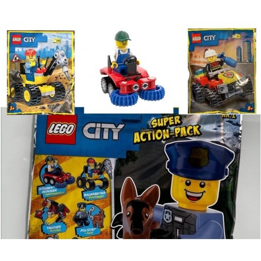 LEGO CITY 3x SASZETKA NIESPODZIANKA 3x KARTA -zdjęcie numer 1