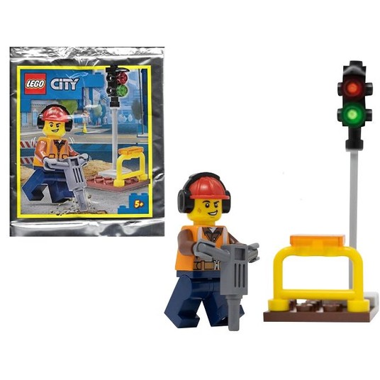 LEGO CITY SASZETKA FIGURKA BUDOWLANIEC /30 -zdjęcie numer 1