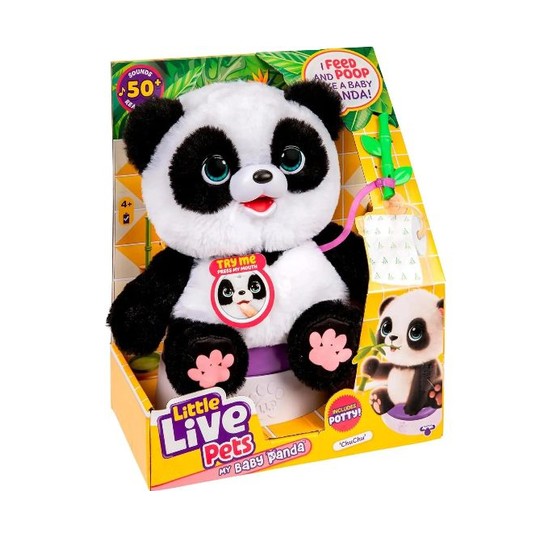 LITTLE LIVE PETS INTERAKTYWNA PANDA CHU CHU Z NOCNIKIEM / -zdjęcie numer 1