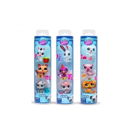 LPS LITTLEST PET SHOP PET TRIO IN TUBE ASS/6 -zdjęcie numer 1