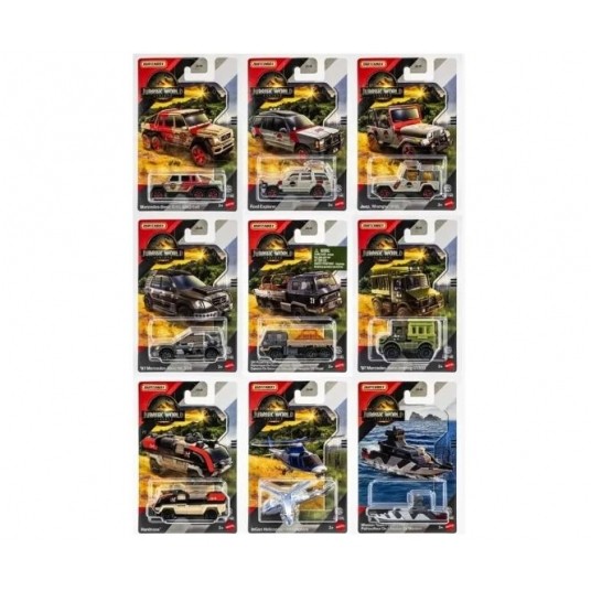 MATCHBOX DIE CAST AUTKO 1:64 JURASSIC WORLD /24 -zdjęcie numer 1