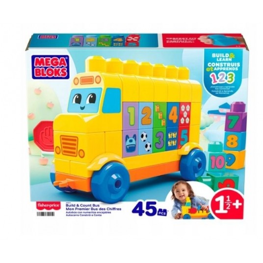 MEGA BLOKS KLOCKI AUTOBUS BUDUJ I LICZ /3 -zdjęcie numer 1