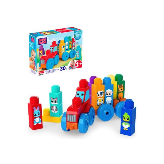 MEGA BLOKS KLOCKI TRAKTOR ZE ZWIĘRZĄTKAMI "BUDUJ I DOPASOWUJ" -zdjęcie numer 1