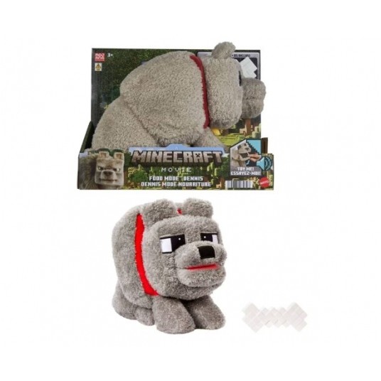 MINECRAFT MOVIE PLUSZOWA MASKOTKA WILK DENNIS -zdjęcie numer 1