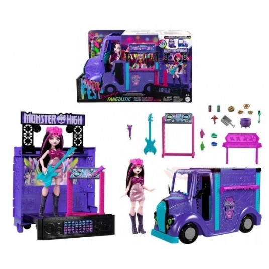 MONSTER HIGH KONCERTOWY FOOD TRUCK + LALKA /1 -zdjęcie numer 1