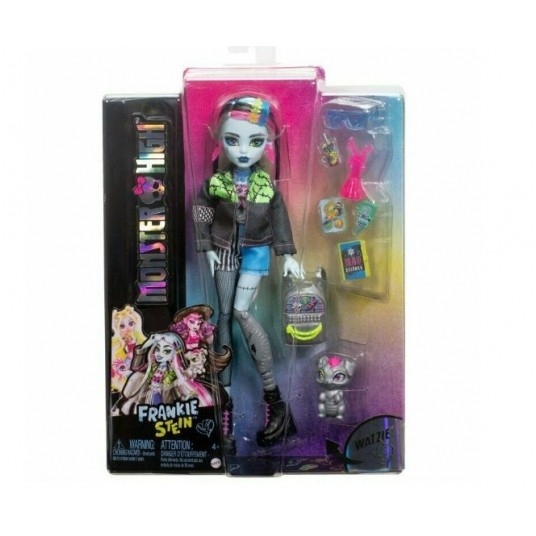MONSTER HIGH LALKA FRANKIE STEIN + ZWIERZĄTKO /4 -zdjęcie numer 1