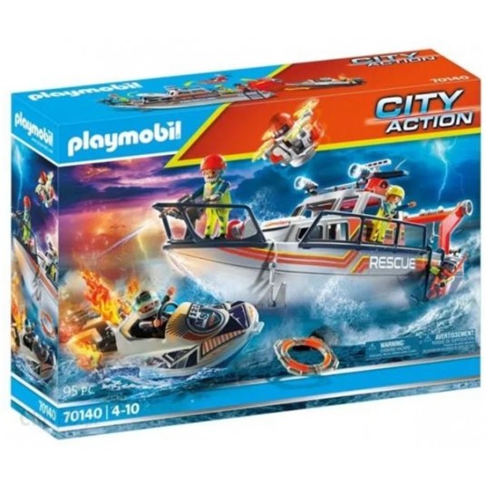 PLAYMOBIL CITY ACTION ZESTAW ŁÓDŹ RATUNKOWA /2 -zdjęcie numer 1