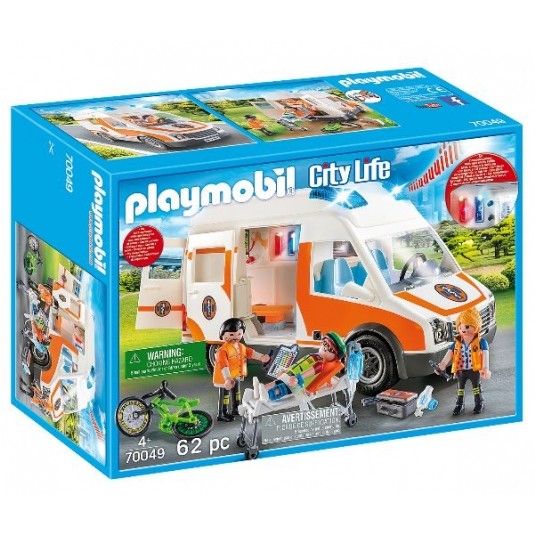 PLAYMOBIL CITY LIFE KARETKA ZE ŚWIATŁEM /DŹWIĘKIEM -zdjęcie numer 1