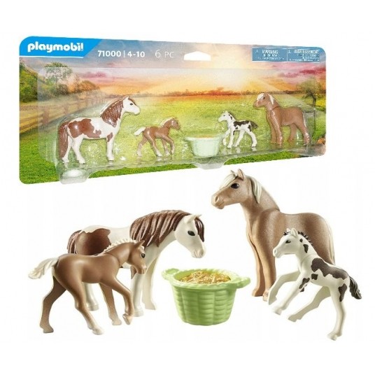 PLAYMOBIL FARM 2x KOŃ ISLANDZKI + 2x ŹREBAK /6 -zdjęcie numer 1