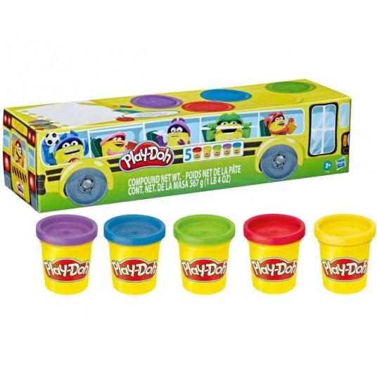 PLD PLAY DOH CIASTOLINA BACK TO SCHOOL 5x TUBA /8 -zdjęcie numer 1
