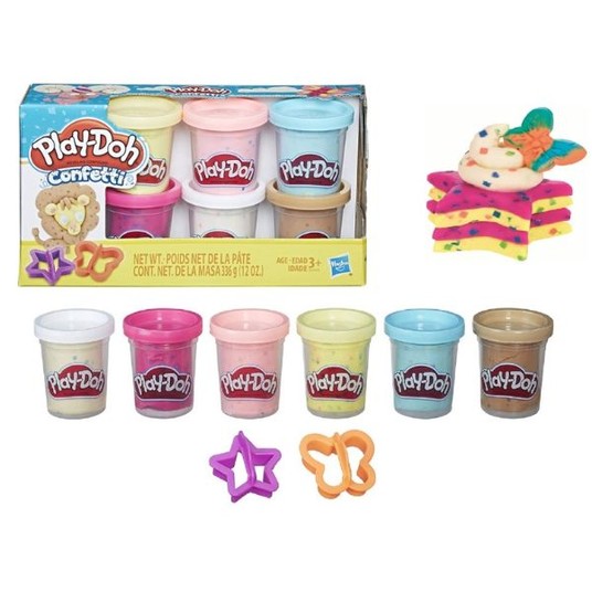 PLD PLAY DOH CIASTOLINA CONFETTI 6 TUB /4 -zdjęcie numer 1