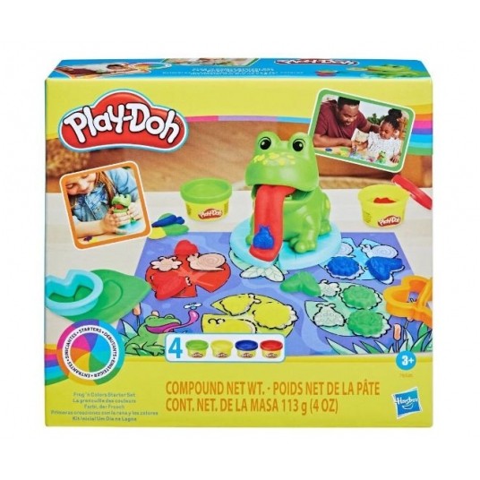 PLD PLAY DOH CIASTOLINA WESOŁA ŻABA 4x TUBA /4 -zdjęcie numer 1