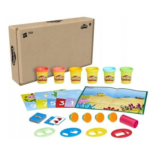 PLD PLAY DOH CIASTOLINA ZESTAW NUMERY 6x TUBA /14 -zdjęcie numer 1