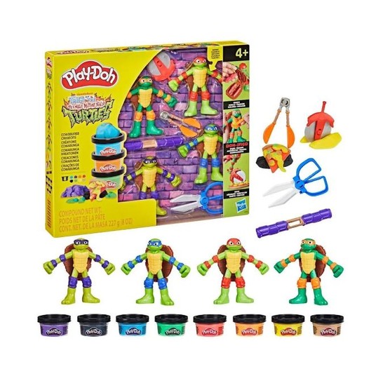 PLD PLAY DOH CIASTOLINA ZESTAW ŻÓŁWIE NINJA / -zdjęcie numer 1