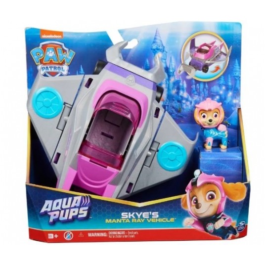 PSI PATROL AQUA PUPS POJAZD MANTA + SKYE /2 -zdjęcie numer 1