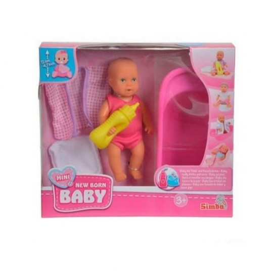SIMBA MINI NEW BORN SET LALKA W KĄPIELI- 12 cm /12 -zdjęcie numer 1